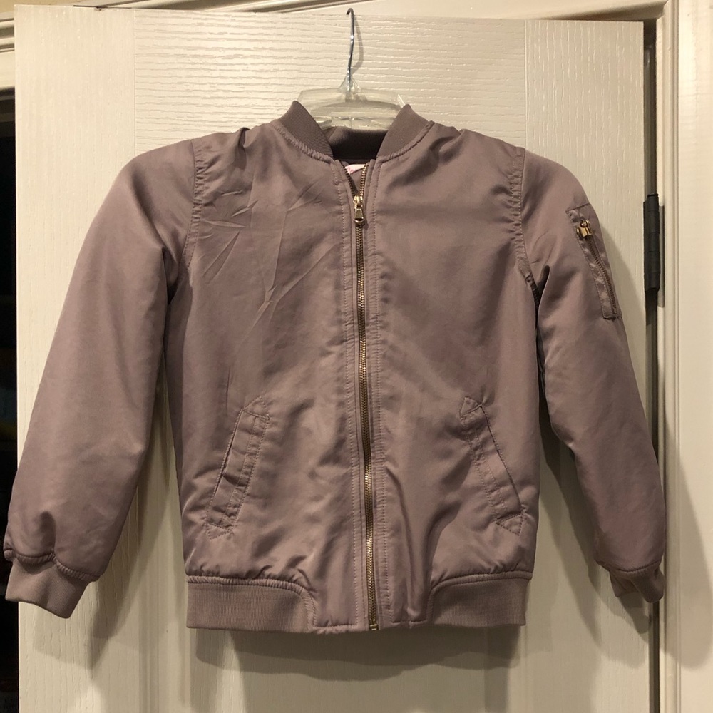 Lavender jacket with gold zippers size 8